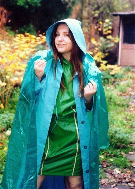 Green Cape Green Raincoat Raincoat Jacket Plastic Raincoat Pvc