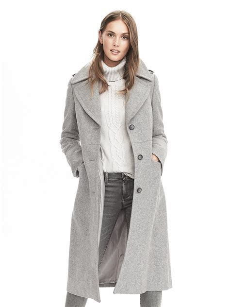 Melton Wool Fitted Coat Banana Republic