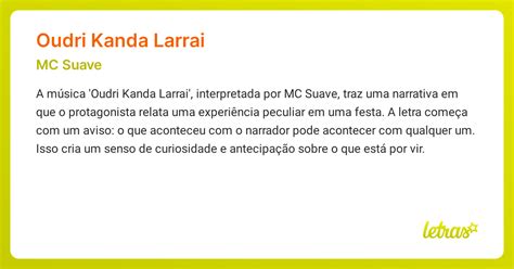 Significado Da Música Oudri Kanda Larrai Mc Suave Letrasmusbr