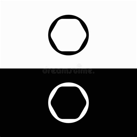 Black and White Circle Vector Logo Design Stock Vector - Illustration ...