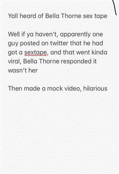 Yoll Heard Of Bella Thorne Sex Tape Well If You Haven T Apparently