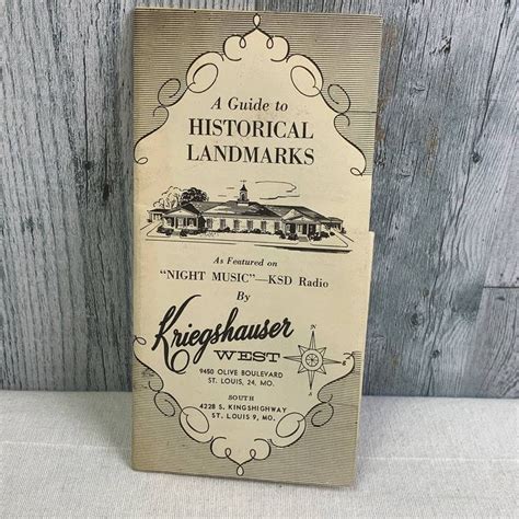 A Guide To Historical Landmarks By Kregehauer Whitt From The Early 1900s