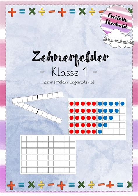Zehnerfelder Legematerial Und Tafelmaterial Unterrichtsmaterial Im