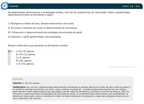 Na Epidemiologia Observacional O Investigador Analisa Mas N O Faz