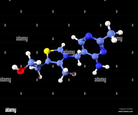 Vitamin B Molecule Computer Model Showing The Structure Of A Molecule