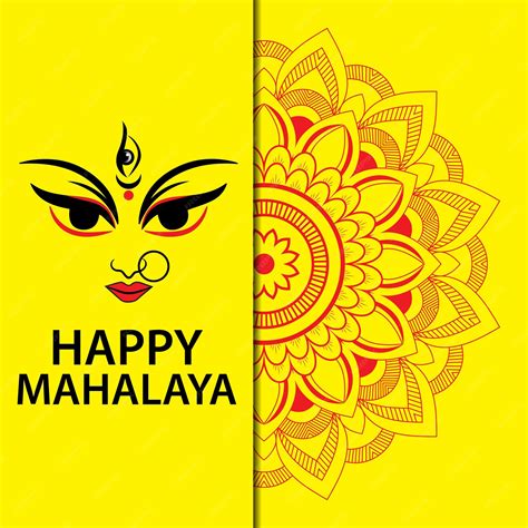 Premium Vector Happy Mahalaya Social Media Post Design