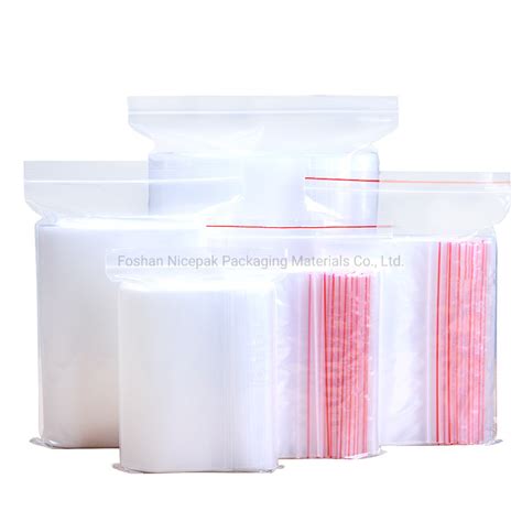 Customized Resealable Ziplock Polyethylene Plastic Bags For Storing And Transporting China Pe