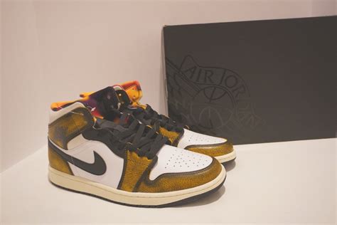 Air Jordan 1 Mid Dark Concord Taxi White On Carousell