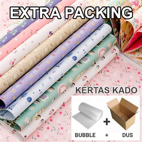 Extra Packing Kertas Kado Kardus Dan Bubble Wrap Untuk Bungkus Paket