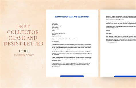 Cease And Desist Letter Debt Collector Template Prntbl