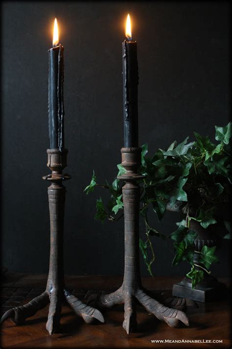 Gothic Antique Bird Claw Candle Holders How To Upcycle Halloween