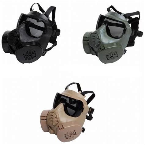 Military Army M Full Face Gas Mask With Fan Skull Cosplay Wargame