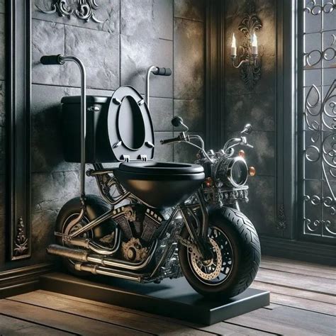 Moto Toilet Designs Revving Up Bathrooms With Motorcycle Inspired