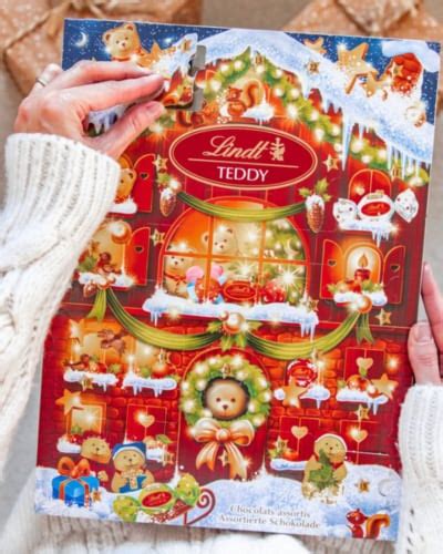 Lindt Holiday Teddy Bear Assorted Chocolate Candy Advent Calendar, 1 ...