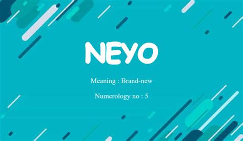 Neyo Name Meaning