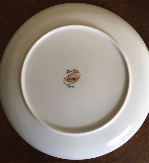 Sango Fine China Japan 75 Plate White Dishes With Pink Roses Small