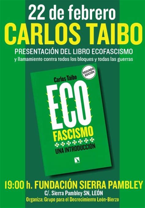 Presentación del libro Ecofascismo una introducción de Carlos Taibo