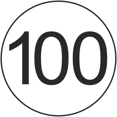 100 KMH International Vehicle Speed Limit Sticker Speed Limit