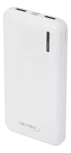 Cargador Portatil Power Bank Netmak Nm Pb Mah V A Color Blanco