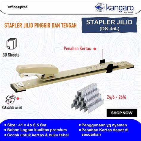 Jual Stapler Jilid Tengah Heavy Duty DS 45L Long Stapler Shopee