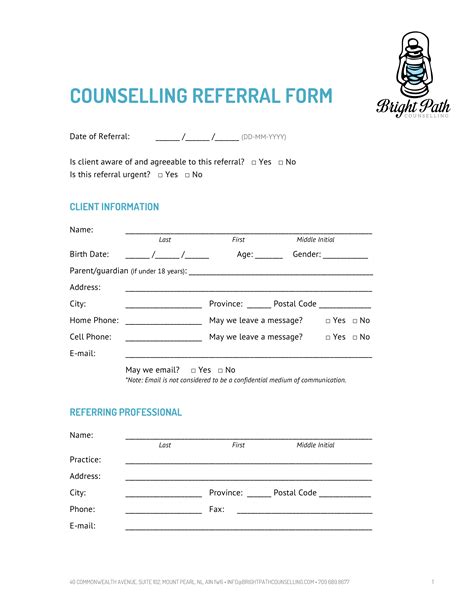 Counselling Referral Form - How to create a Counselling Referral Form ...