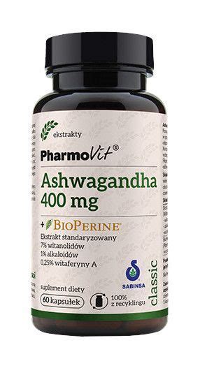 Pharmovit Classic Ashwagandha Bioperine Suplement Diety Zmęczenie