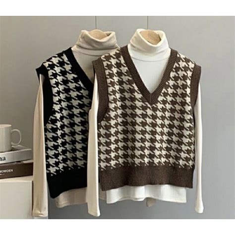 Jual Best Seller Jennie Vest Knit Rompi Rajut Korean Style Rajut