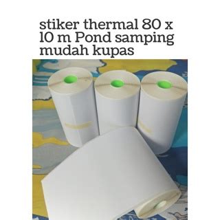 Jual Label Sticker Thermal Continuous 80 Mm X 10 Meter Label 100x100