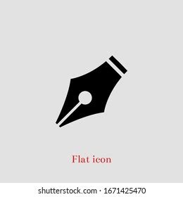 Fountain Pen Nib Icon Symbol Stock Vector Royalty Free