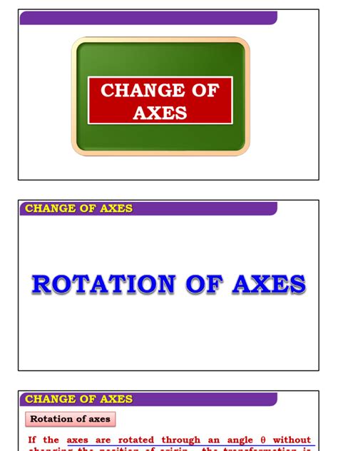 Rotation of Axis | PDF | Cartesian Coordinate System | Equations