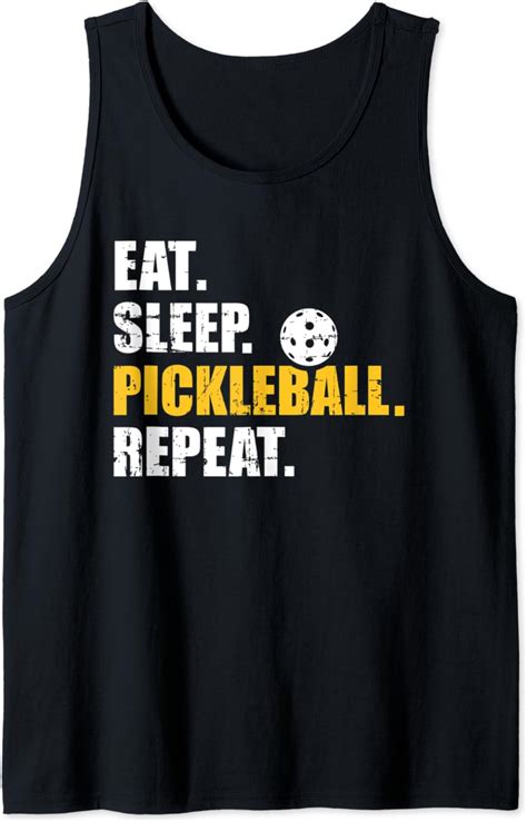 Eat Sleep Pickleball Repeat Tank Top Amazon De Fashion