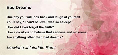 Bad Dreams Poem By Mewlana Jalaluddin Rumi Poem Hunter