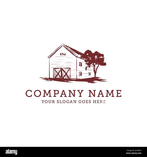 Barn Vintage Farm Logo Idea Warehouse Farm Logo Design Vector Stock