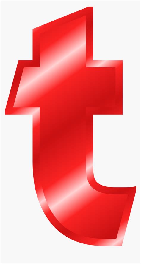 T Red Letter Transparent & Png Clipart Free Download, Png Download ...