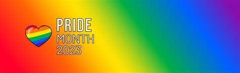 Premium Vector Rainbow Color Lgbt Pride Month Banner With Heart Shape