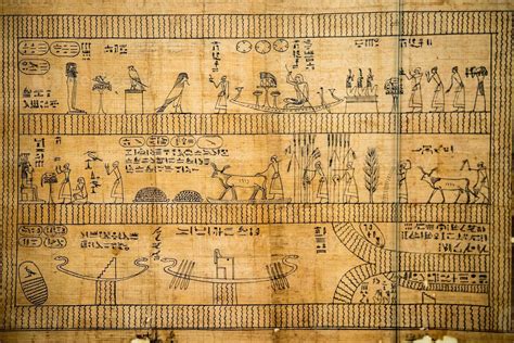 Papyrus of old ancient egyptian book of dead 12010843 Stock Photo at ...