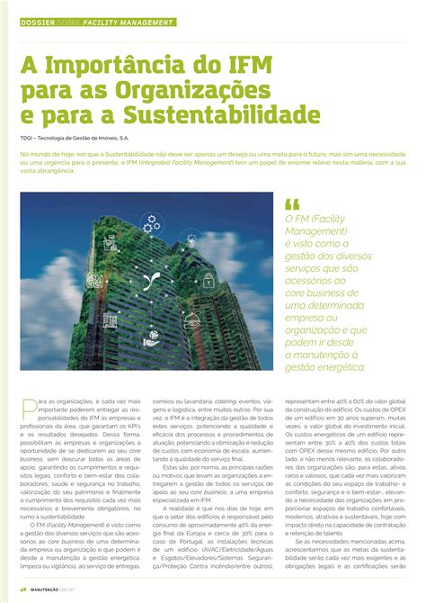 A Importância Do Ifm Para As Organizações E Para A Sustentabilidade By