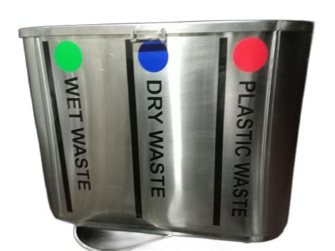 Stainless Steel Dustbin Trio 3 In 1 Material Grade 202 304 Capacity