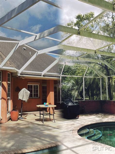 Sparkling Pool Deck Cage Top Pressure Washing Services In Sarasota