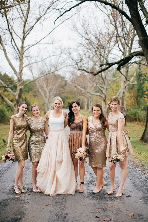 21 Beautiful And Unexpected Bridesmaid Dress Colors Metallic