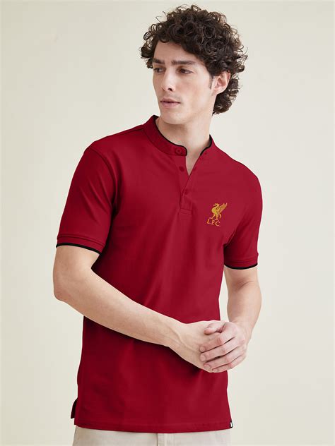 Buy Solids Dark Olive Men Mandarin Polo Online