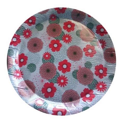 Circular Floral Printed Paper Plate At Rs Pack In Karad Id