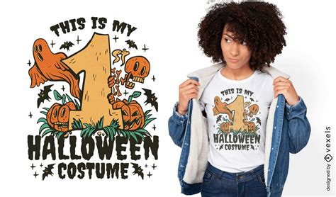 First Halloween Costume Spooky T Shirt Design Vector Download