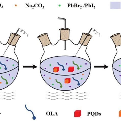 Schematic Of The Synthesis Of Na Cpbi Pqds By A Hot Injection Method