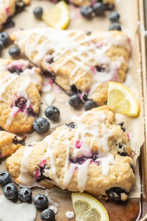 Vegan Blueberry Scones With Lemon Icing Connoisseurus Veg