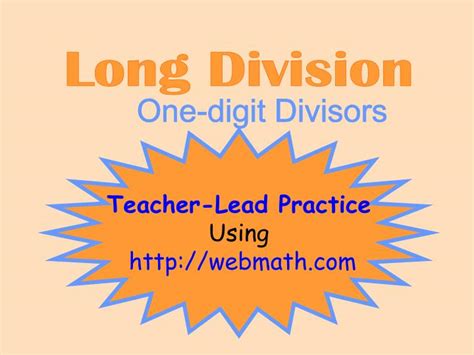 Ppt Long Division Powerpoint Presentation Free Download Id1432281