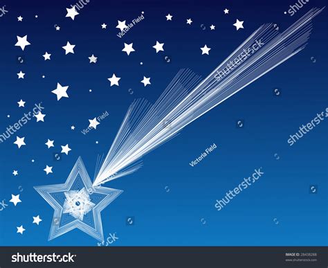 Shooting Star Night Sky Stock Vector Royalty Free 28438288 Shutterstock