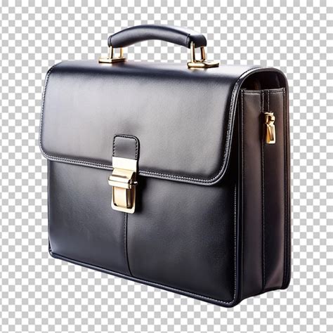 Premium Psd Black Briefcase On Transparent Background