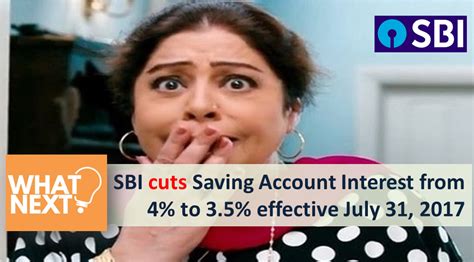 Sbi Cuts Saving Account Interest From 4 To 3 5