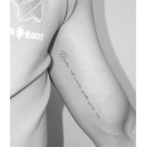 Lettering Tattoo On Inner Arm